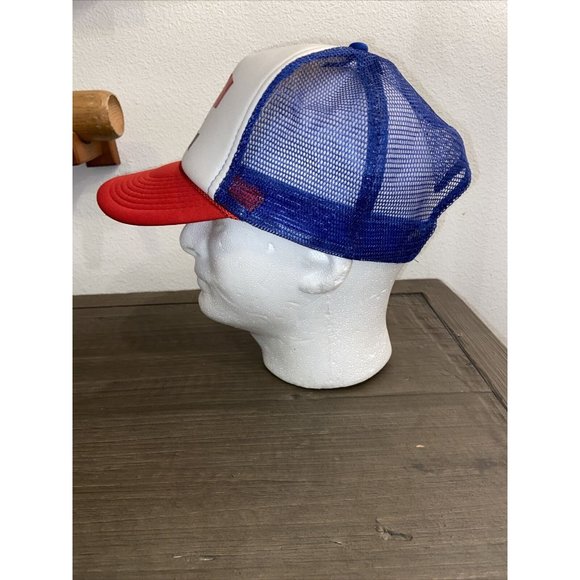 VTG SNAPBACK TRUCKER HAT RED WHITE BLUE WAVES OTTO COLLECTION - Picture 4 of 8